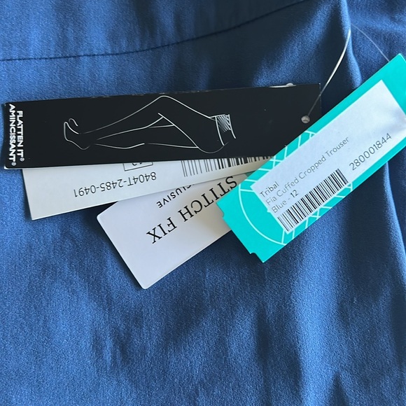 Stitch fix blue cuffed cropped trousers size 12 - Picture 3 of 9